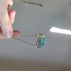 Half moon labradorite pendant